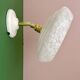 Vintage wall lamp with white clichy glass shade