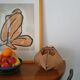 Lampe camel tissée à poser