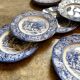 10 flat plates in English iron earth Liberty blue