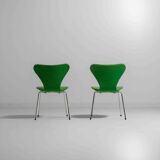 Set of 4 Fritz Hansen butterfly chairs in deep green fabric, 1980s