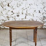 Louis Philippe turned wood drop-leaf table
