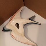 3 blue swallows, earthenware wall decoration