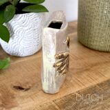 Vintage Ceramic Swan Vase, Studio Pottery Art, Rectangle Shape, Flying Bird