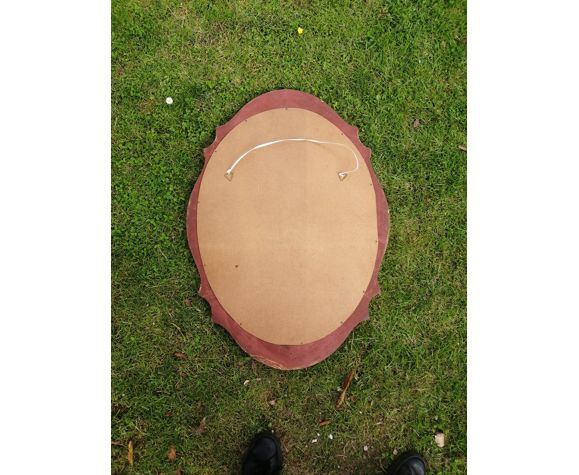 Beveled oval mirror 90x55cm
