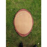 Beveled oval mirror 90x55cm