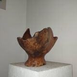 70s olive wood monoxyl cup