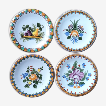Series of 4 signed flat plates