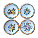 Set of 4 signed flat plates