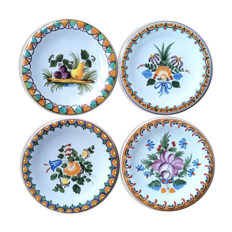 Series of 4 signed flat plates