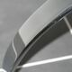 Dining table in smoked glass brown chrome structure