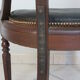 Fauteuil de bureau bois et cuir