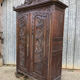 Antique Breton oak cabinet, richly carved