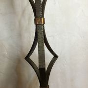 Art Deco wrought iron lamppost circa 1900
