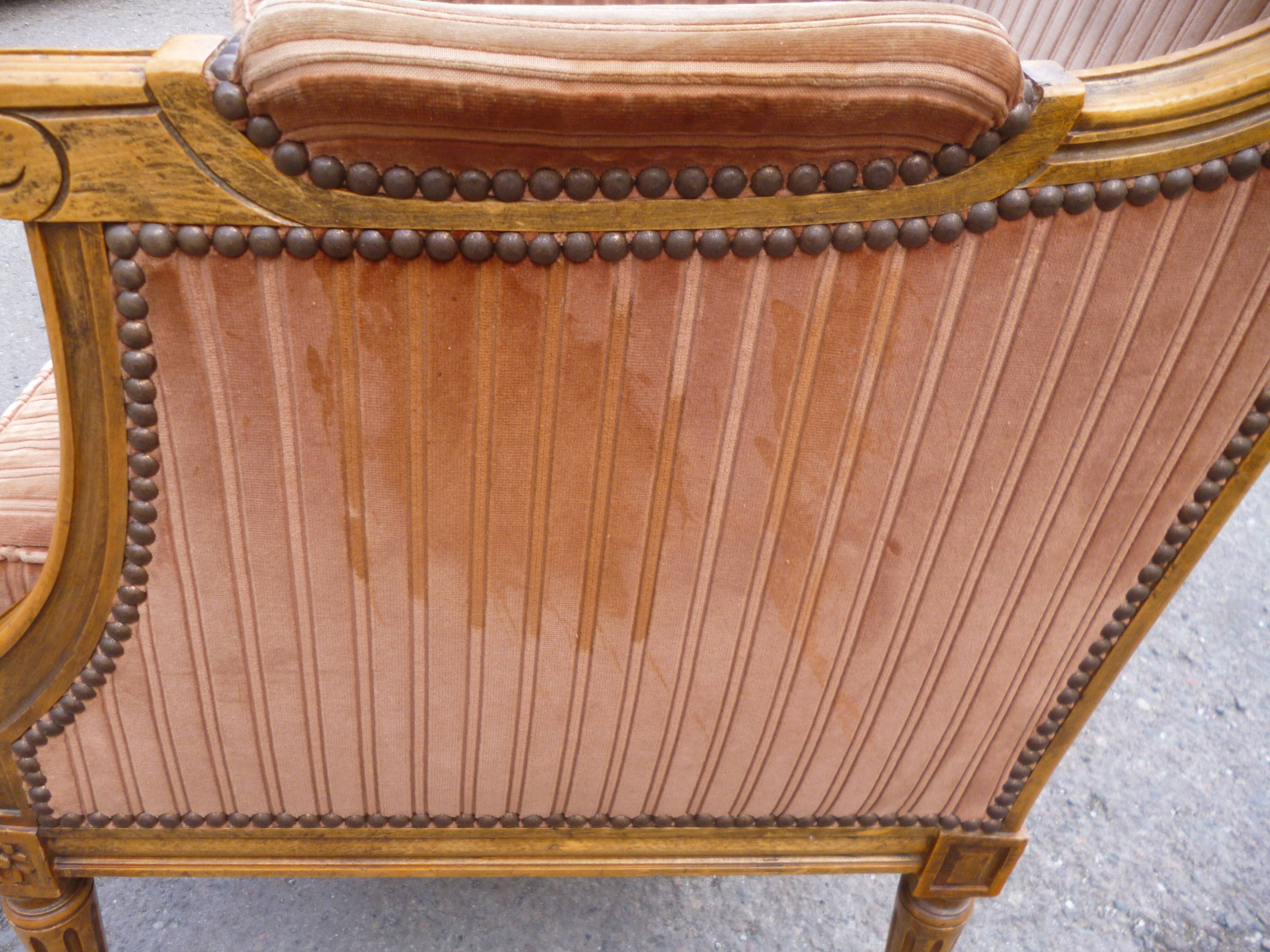 Pair of Louis XVI style armchairs