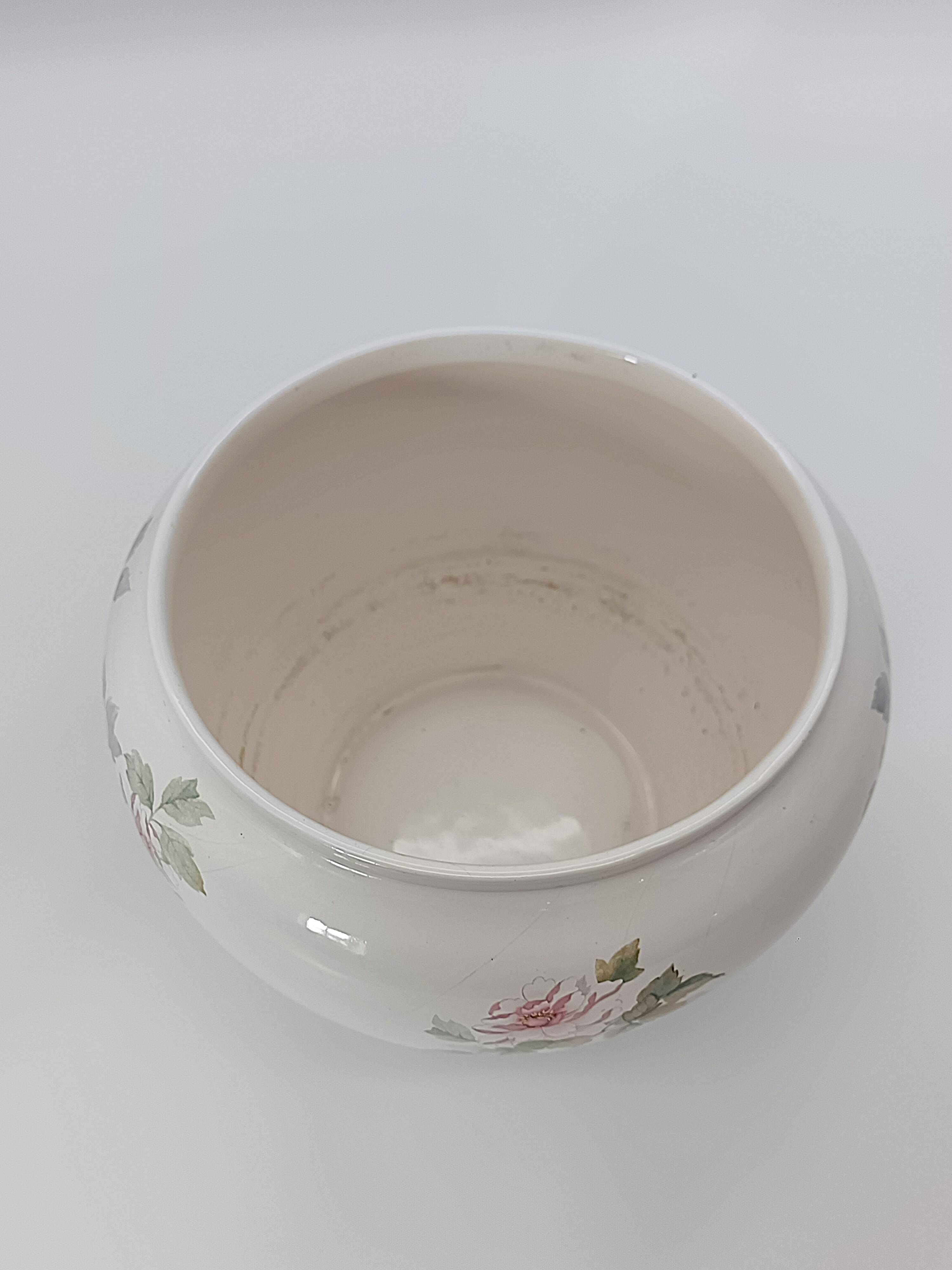 Vintage Ceramic Cache-Pot Bouc-Cérame France – Peony Decor
