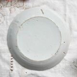 Ancienne Assiette Faïence Française XVIIIème NEVERS motif fleuri