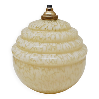 Pale yellow clichy glass globe