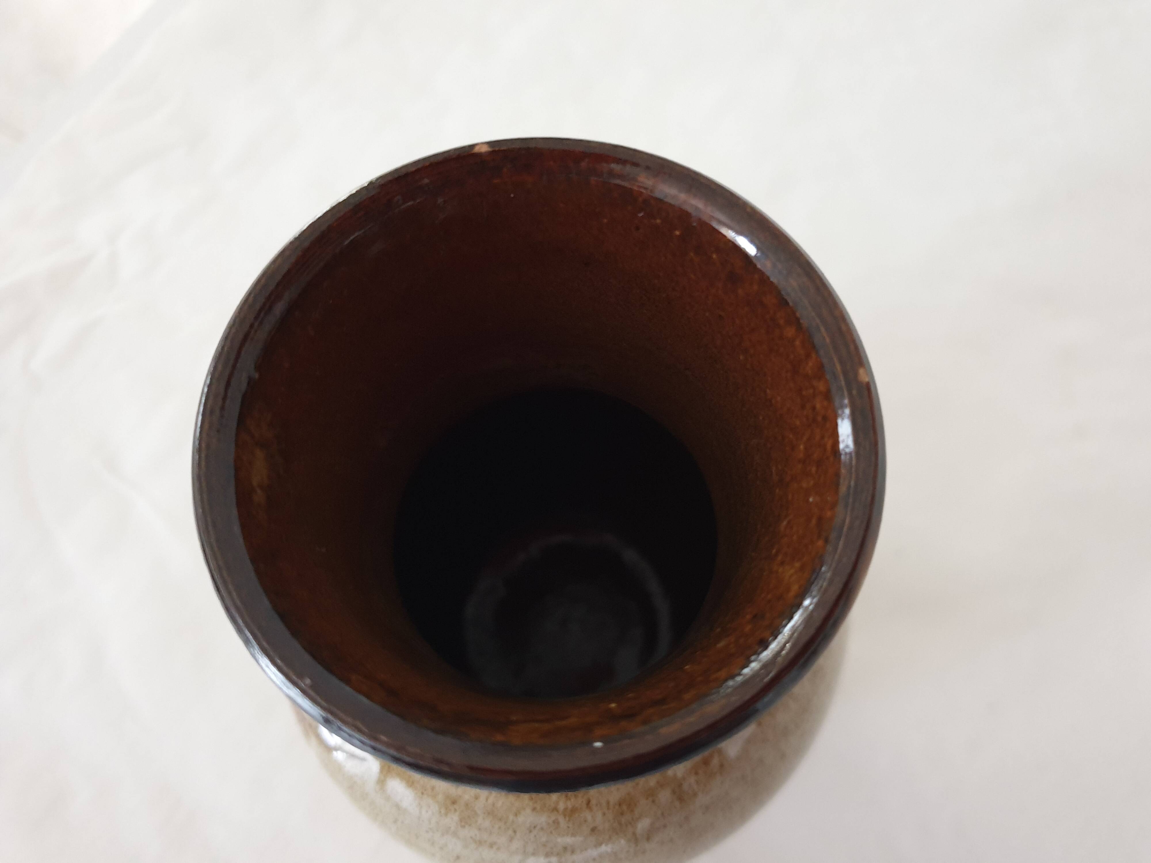 Ceramic vase with floral motif by Jean Paulet - vintage