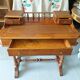 19th-century oak and leather desk