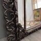 Grand miroir en bois sculpté, style baroque, xixe siècle