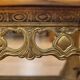 Coffee table in gilded bronze and marble