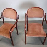 Set of six Thonet armchairs in bent wood, Vienna, Austria, 1991