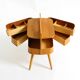 Beautiful original Mid Century teak sewing box with hinged compartments