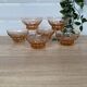 Set of 6 pink star luminarc cups