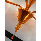Orange Translucent Glass Chandelier, Contemporary Design