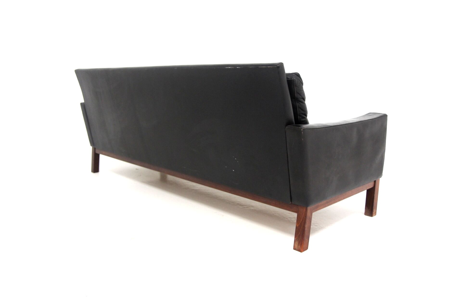 Scandinavian 3-seater leather sofa, Ulferts, Sweden, 1960
