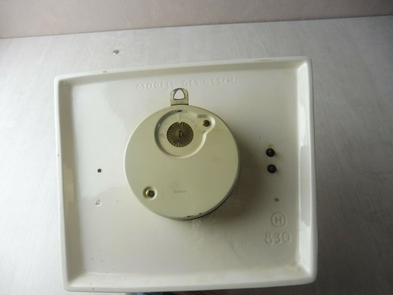 Old mechanical watch/clock, Peter, ceramic, vintage