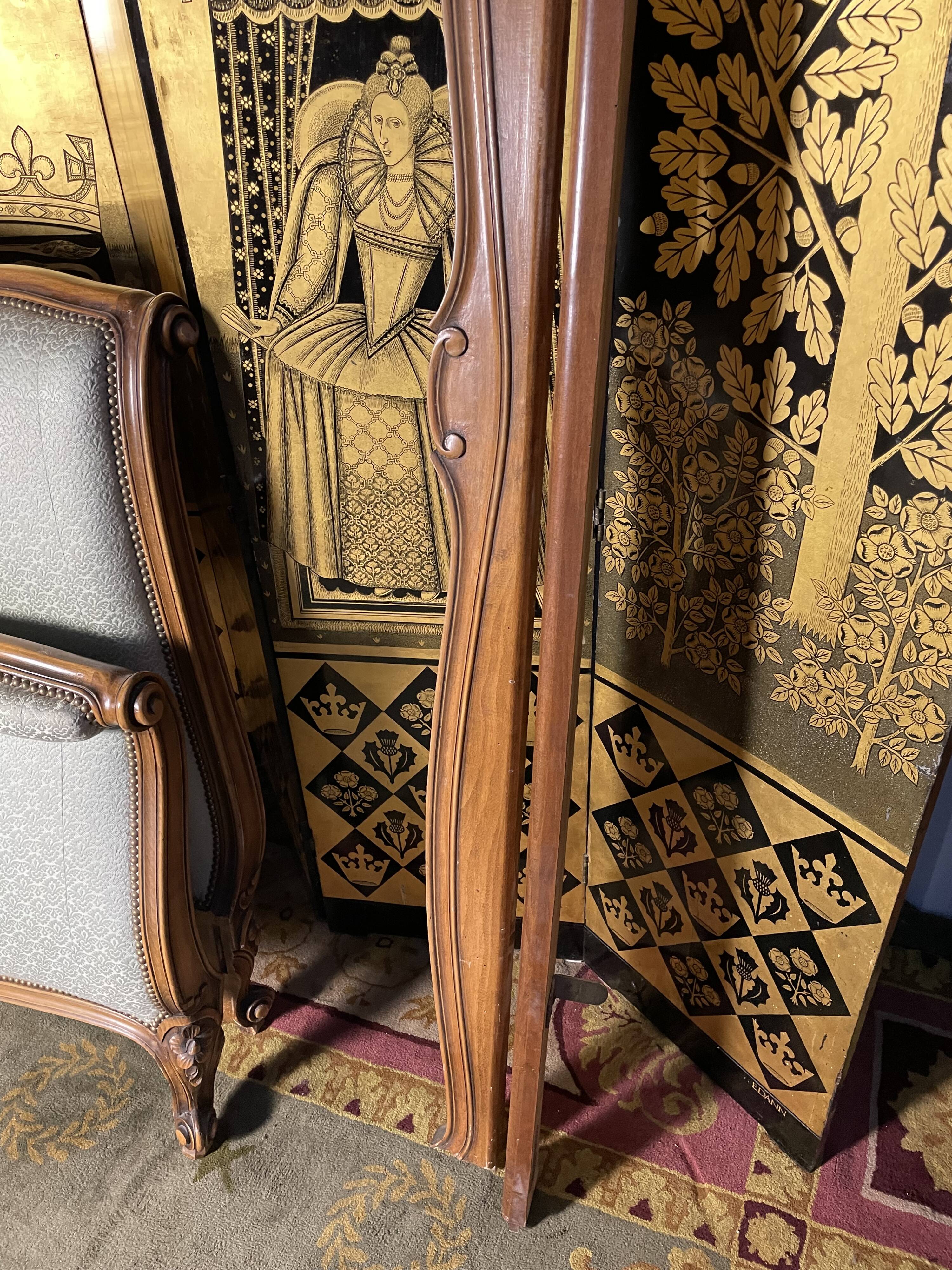 Upholstered bed in Louis XV style