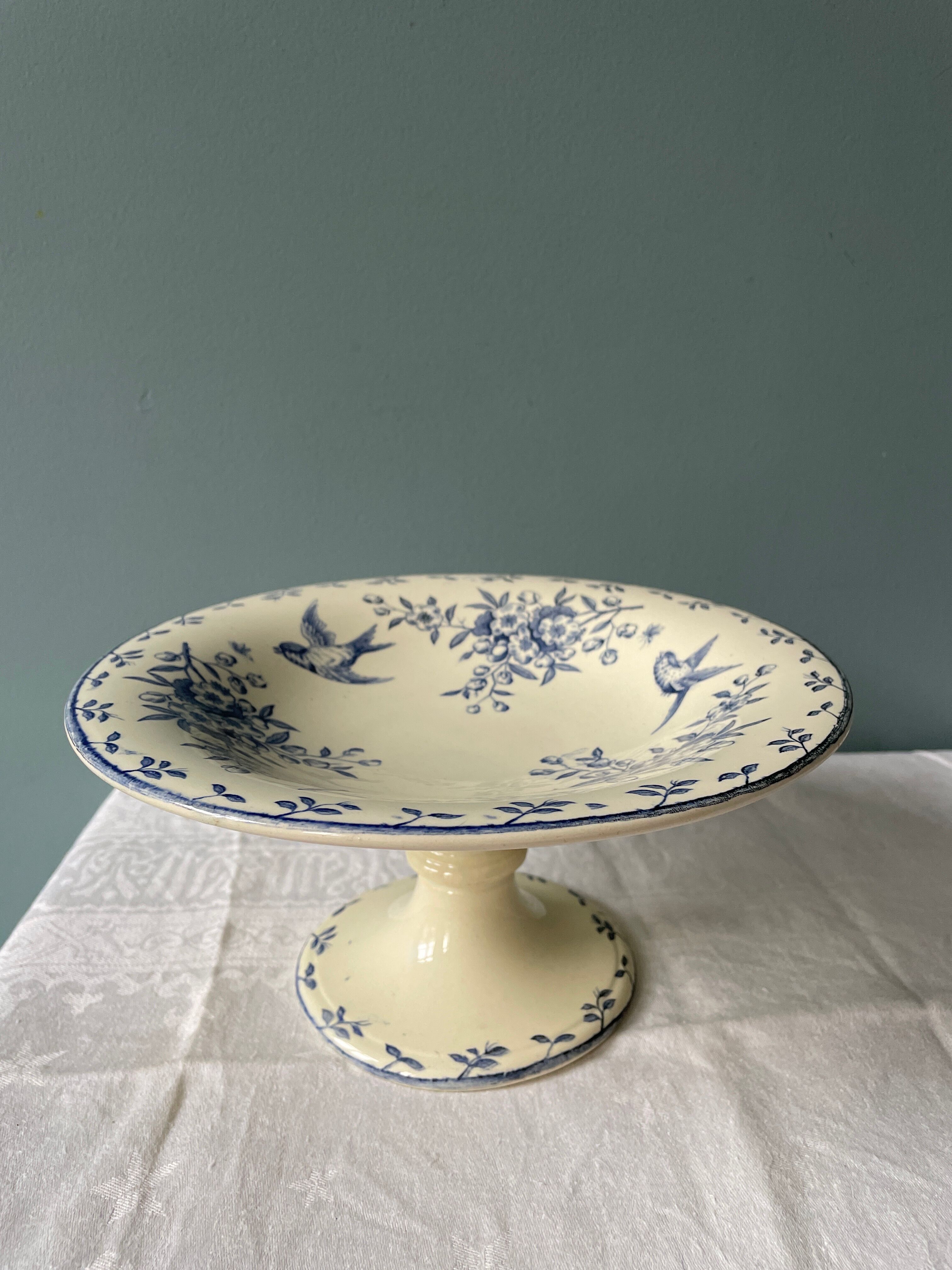 Compotier on pedestal XIXth Terre de Fer L. Chanut Paris