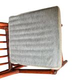 4 bamboo and fabric chairs