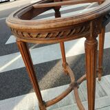 Gueridon ancien style louis xvi avec plateau marbre