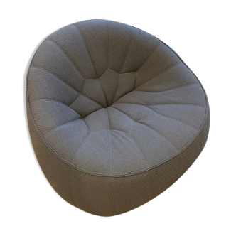 Fauteuil ottoman cinna pivotant gris