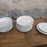 Set of Cérabel porcelain soup and dinner plates from Baudour