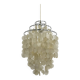 Mid-century mother of pearl Capiz shell Verner Panton style hanging lamp, 1970s
