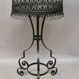 Wrought iron planter on stand