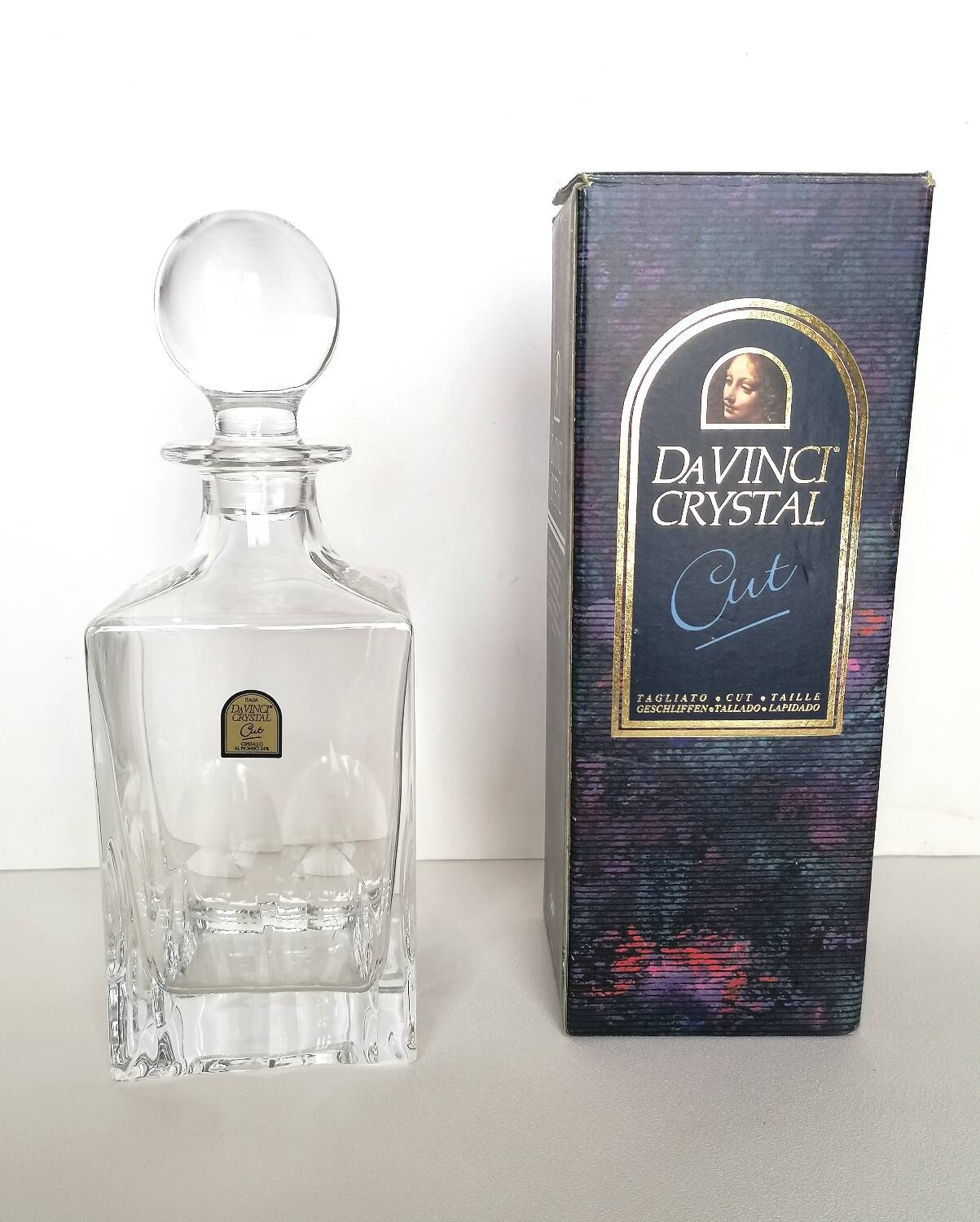 Da Vinci crystal whiskey decanter