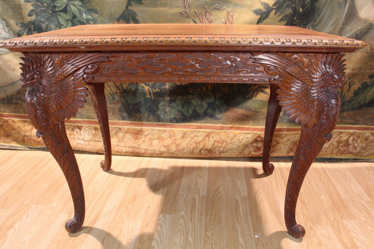 19th century carved center table