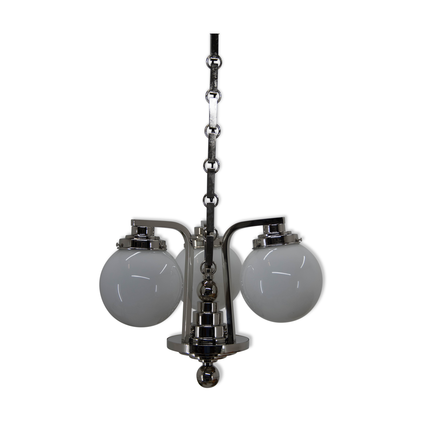 Art Deco 3-flamming Chandelier, 1920s