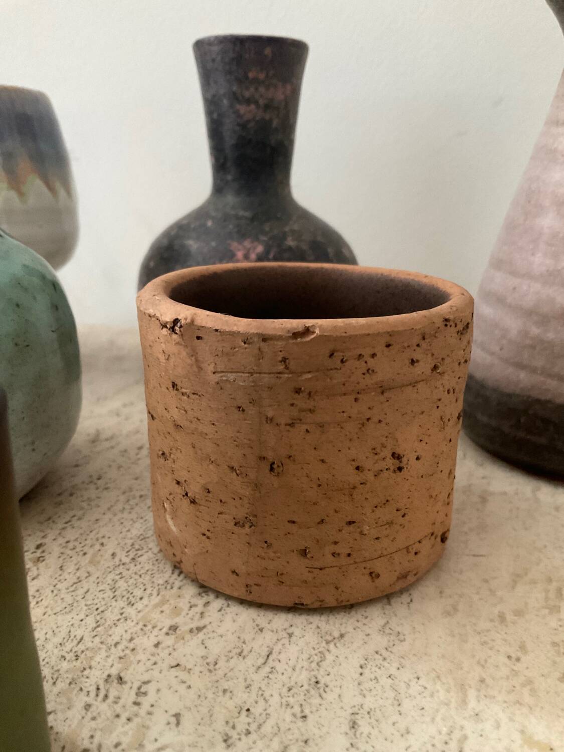 Series of 6 vintage miniature vases
