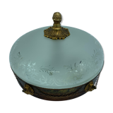 Globe-polished glass ceiling