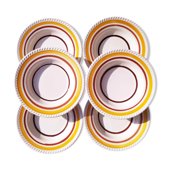 Set of 6 vintage 1970/1980s hollow plates.