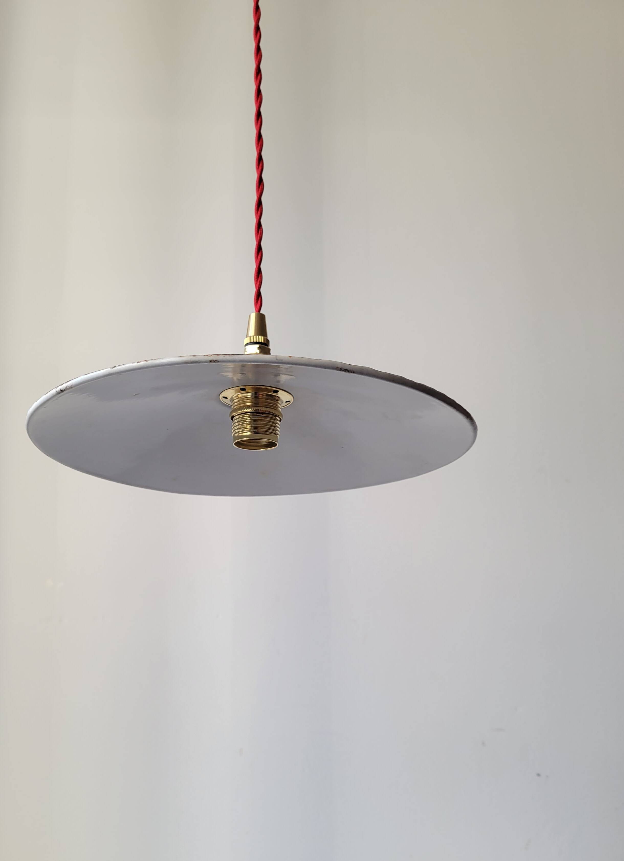 Suspension d´atelier en tôle émaillée