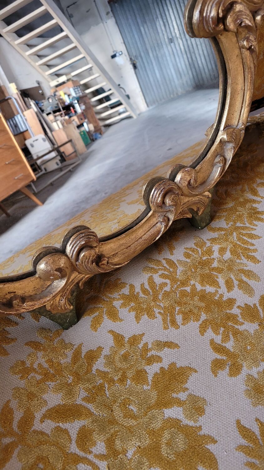 Pair of mirrors style louis xv rocaille in gilded wood carved 1900
