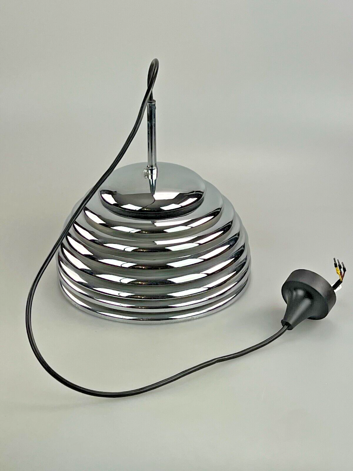 Kazuo Motozawa Saturno chrome design pendant light from the 60s
