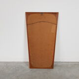 Asymmetrical mirror in Scandinavian teak 70x139cm