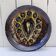 Decorative plate, glazed ceramic, floral design.